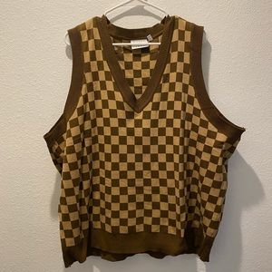 Checkered Sweater Vest